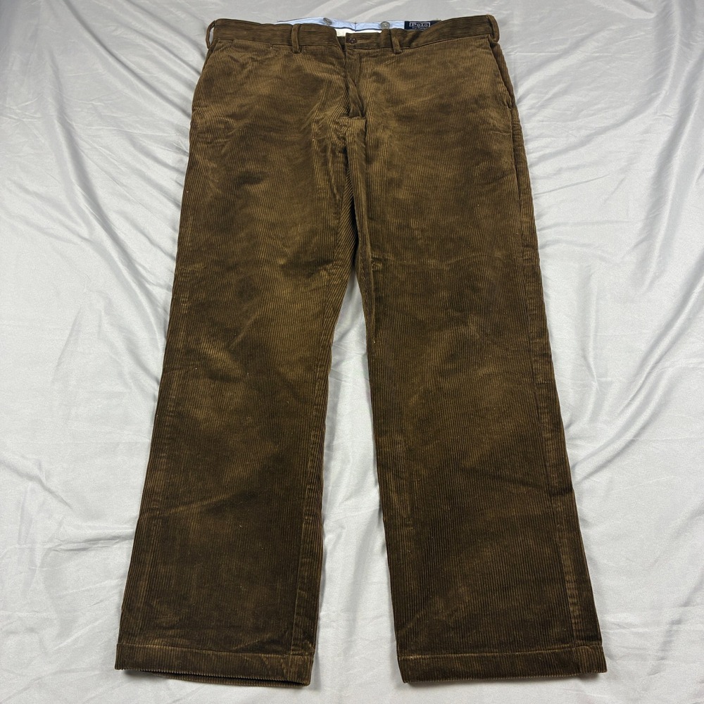 Polo Ralph Lauren Corduroy Pants 36x29 Dark Brown Classic Fit Cotton Stretch